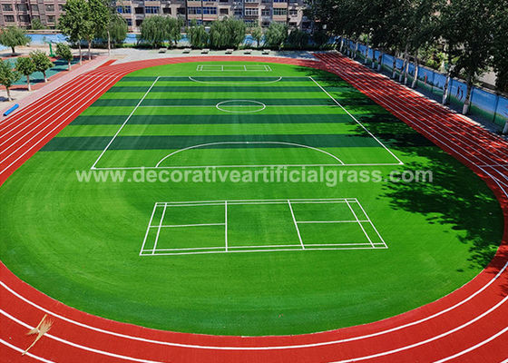 FIFA Artificial Sports Grass / Synthetic Infill Grass Lawn For Football Field 100 * 100cm