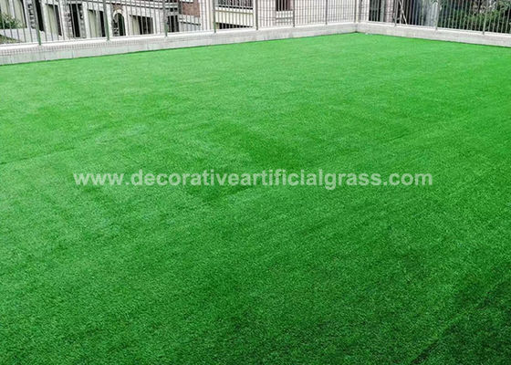 UVproof Decorative Fake Grass Lawn High Density PE + PP 30mm Geen For Rooftop