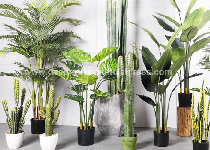 50*50cm Artificial Potted Floor Plants Plastic PE Faux Green Indoor Plants